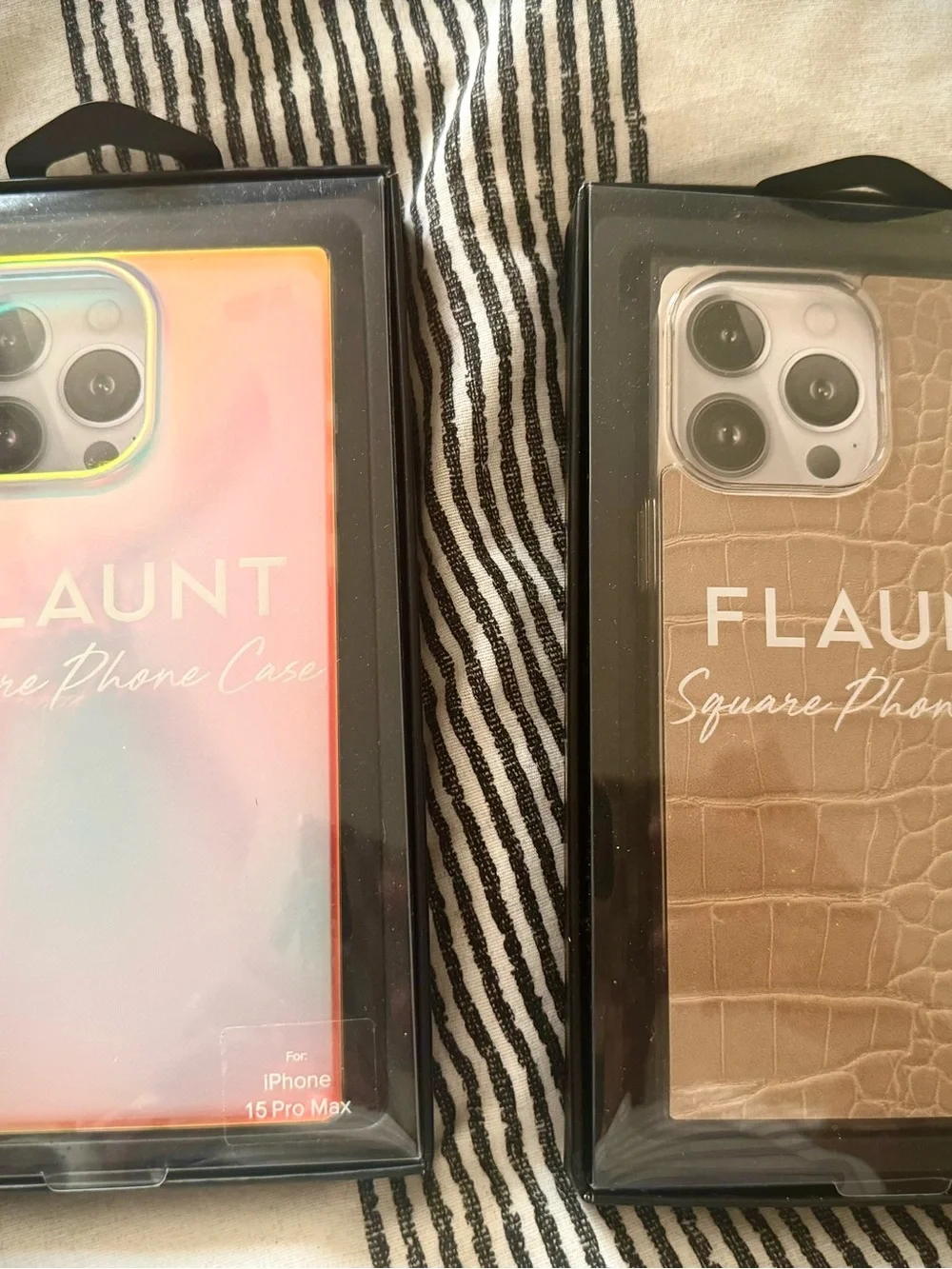 Set of 2 Flaunt Square Cases for iPhone 15 Pro Max